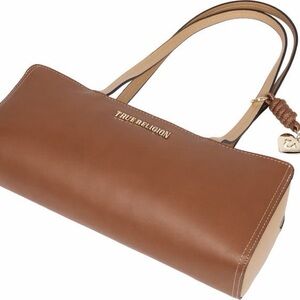 True Religion Vintage Y2K Style Baguette Shoulder Bag Brown Tan Two-Tone NWT